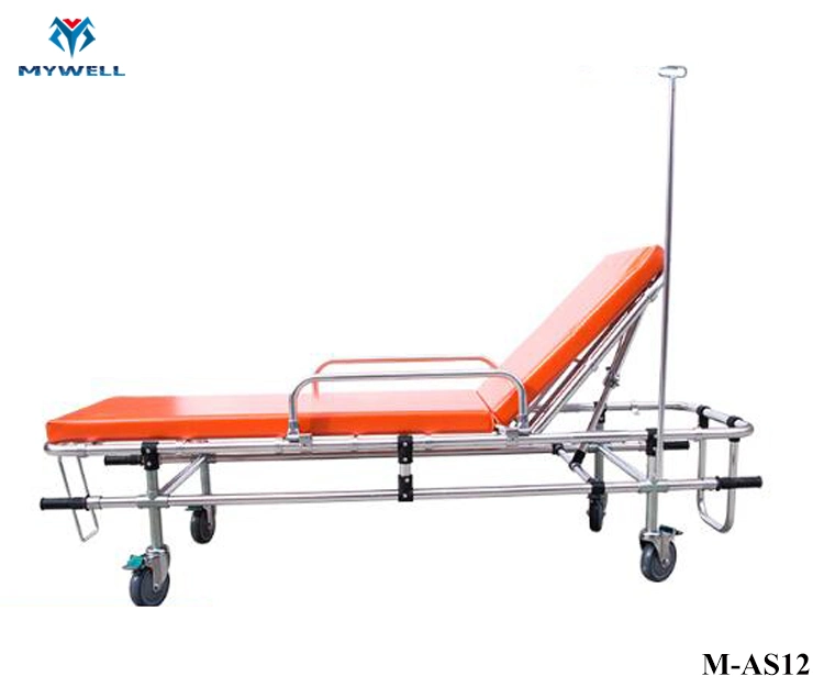 M-As12 Hot Selling Folding Ambulance Stretcher with Wheels