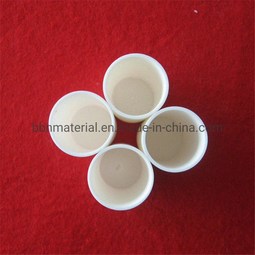 High Purity Refractory Cylindrical Magnesium Oxide Raw Materials Crucible MGO Melting Ceramic Pot with Good Chemical Stability