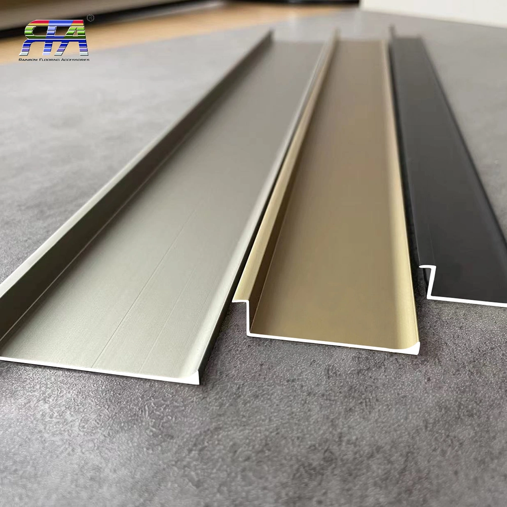 Hoboly aluminio Hidden Skirting 20mm 30mm 50mm altura personalizada caliente Venta pared Decorativa Baseboard impermeable Skirting