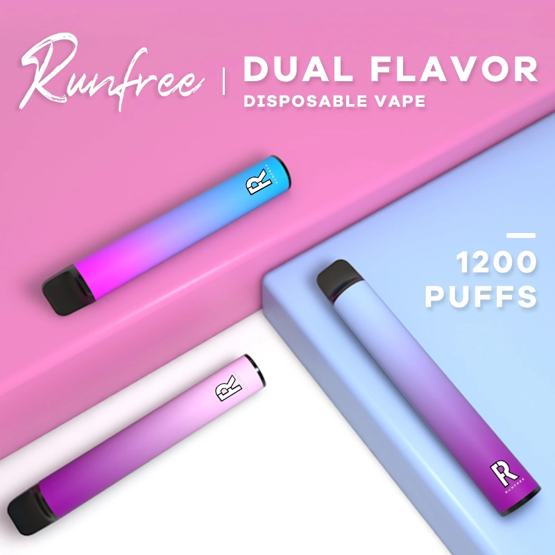 2022 Großhandel Fabrik Preise 1200 Puffs E Zigarette Vape Dual Flavor Einweg-Vape Pen Elux