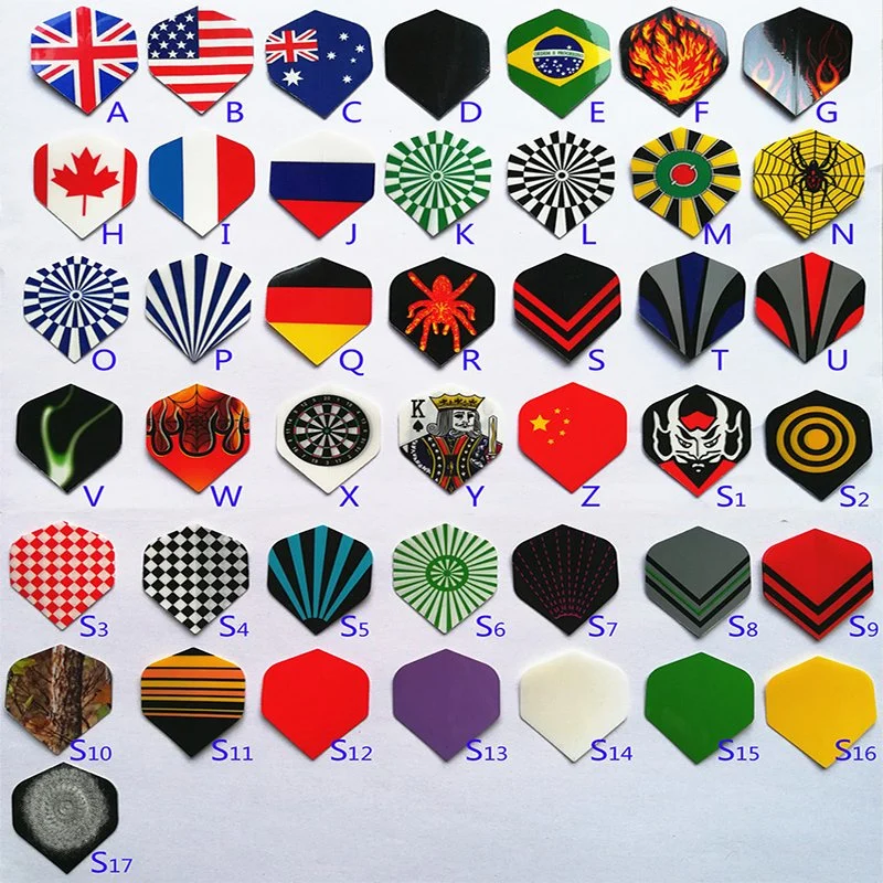 90 Pieces of Dart Flights Set 30 Patterns of 3 Pieces Each Set of Dart Flights