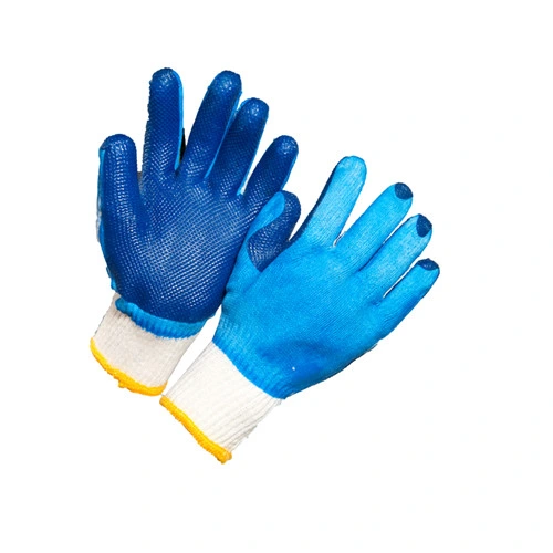 Wholesale 10 Gauges Cotton Rubber Latex Coated Safety Work Gloves