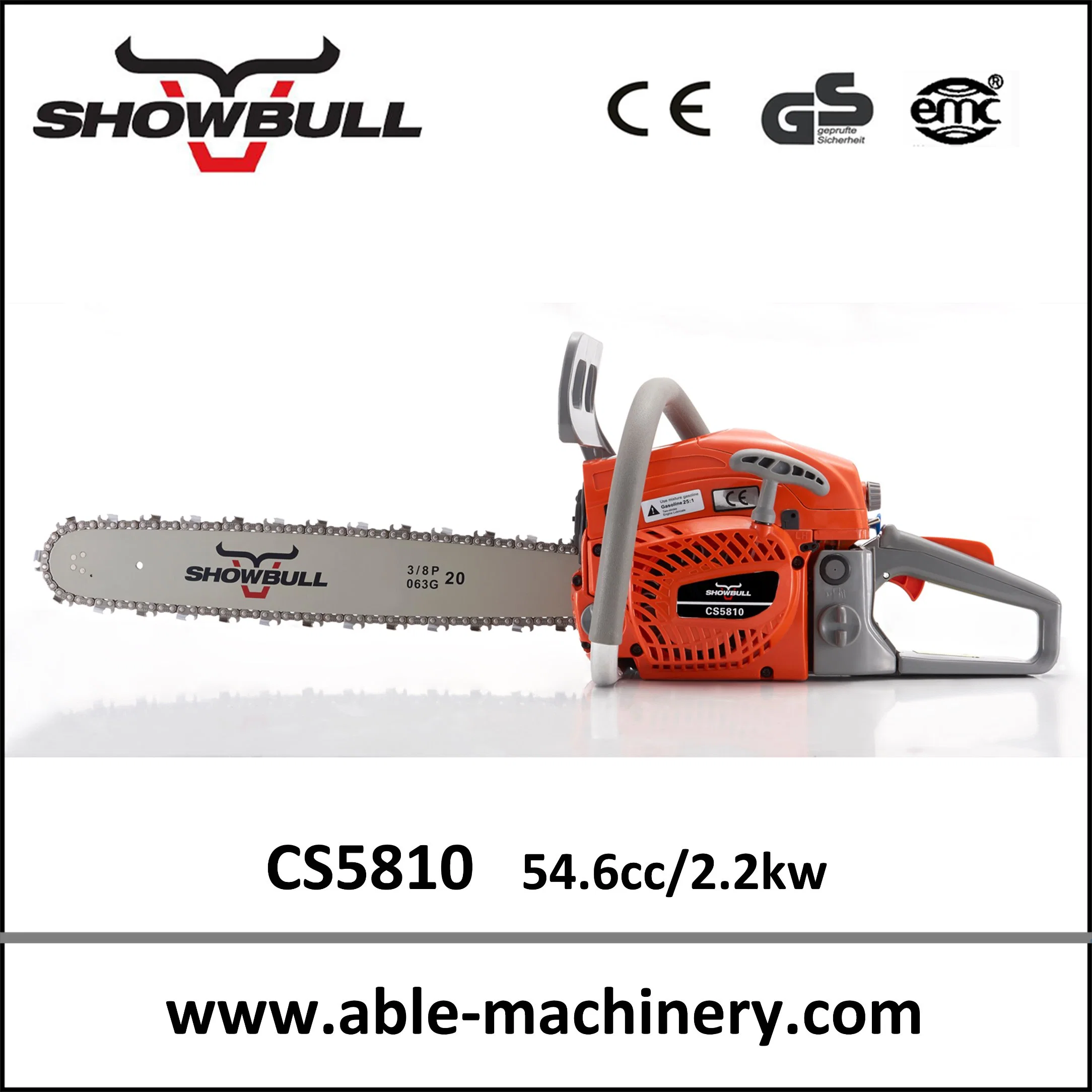 Gasolina china Máquina de cortar madera Chainsaw