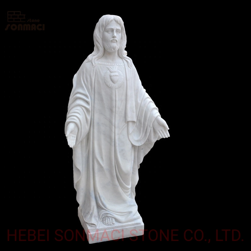 Carving Life Size White Marble Jesus Christ Statue