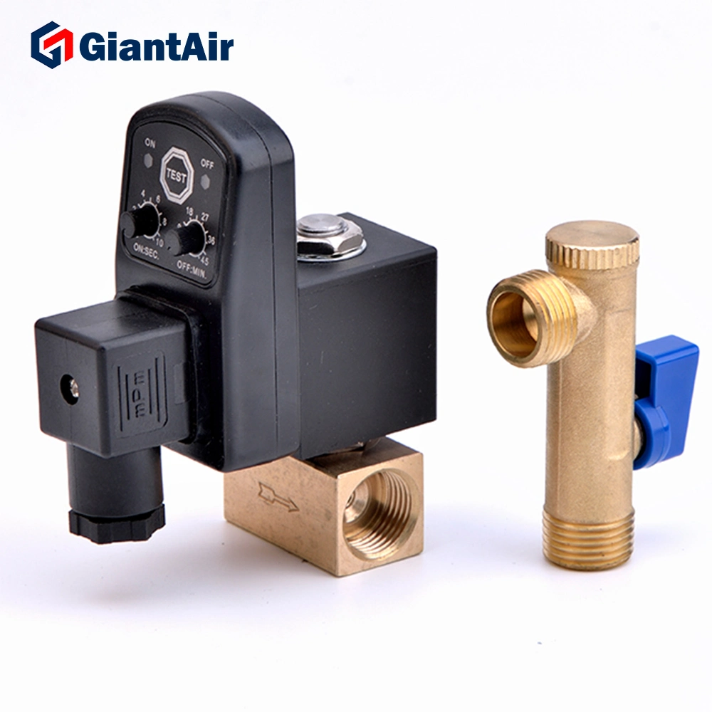 1/2&prime; &prime; 230V 50Hz 60Hz Air Compressor Parts Electric Auto Drain Solenoid Valve with Timer