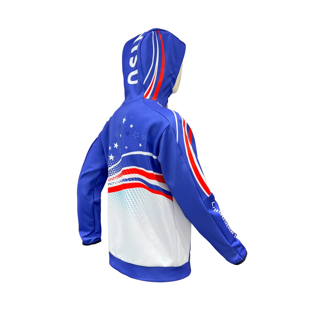 Custom Sports Softshell Custom Reflective Strip Pocket Hooded Windbreaker Sportswear