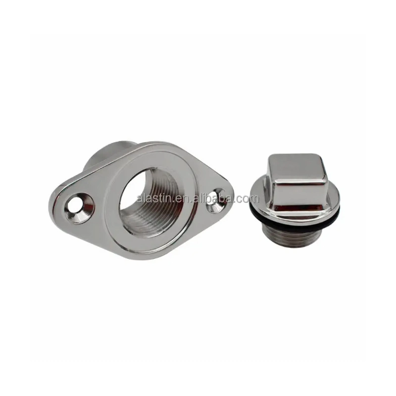 316 Stainless Steel Thru Hull Water Drain Boat Marine Yacht Stainless Steel Water Oval Drain Plug