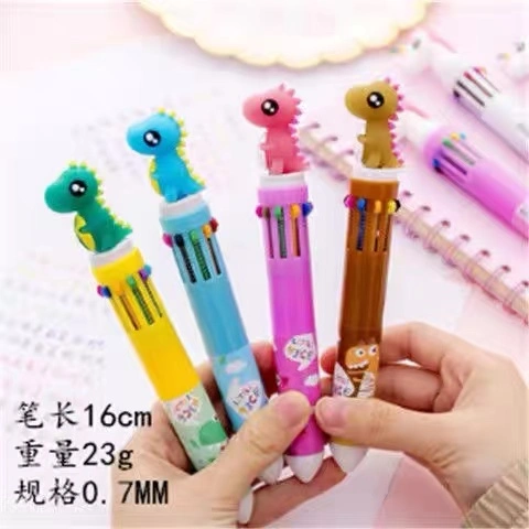 Customized Student Stationery Cartoon Pen Doll Toys Cartoon Character Plastic Kids Toy