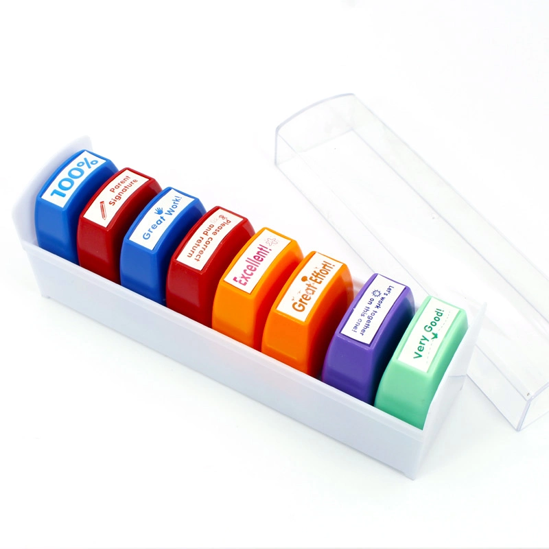 Plastic Teacher Reward Teaching Stamps Customize Rubber Stamps Personalized Kids Toy Self-Inking Stamp