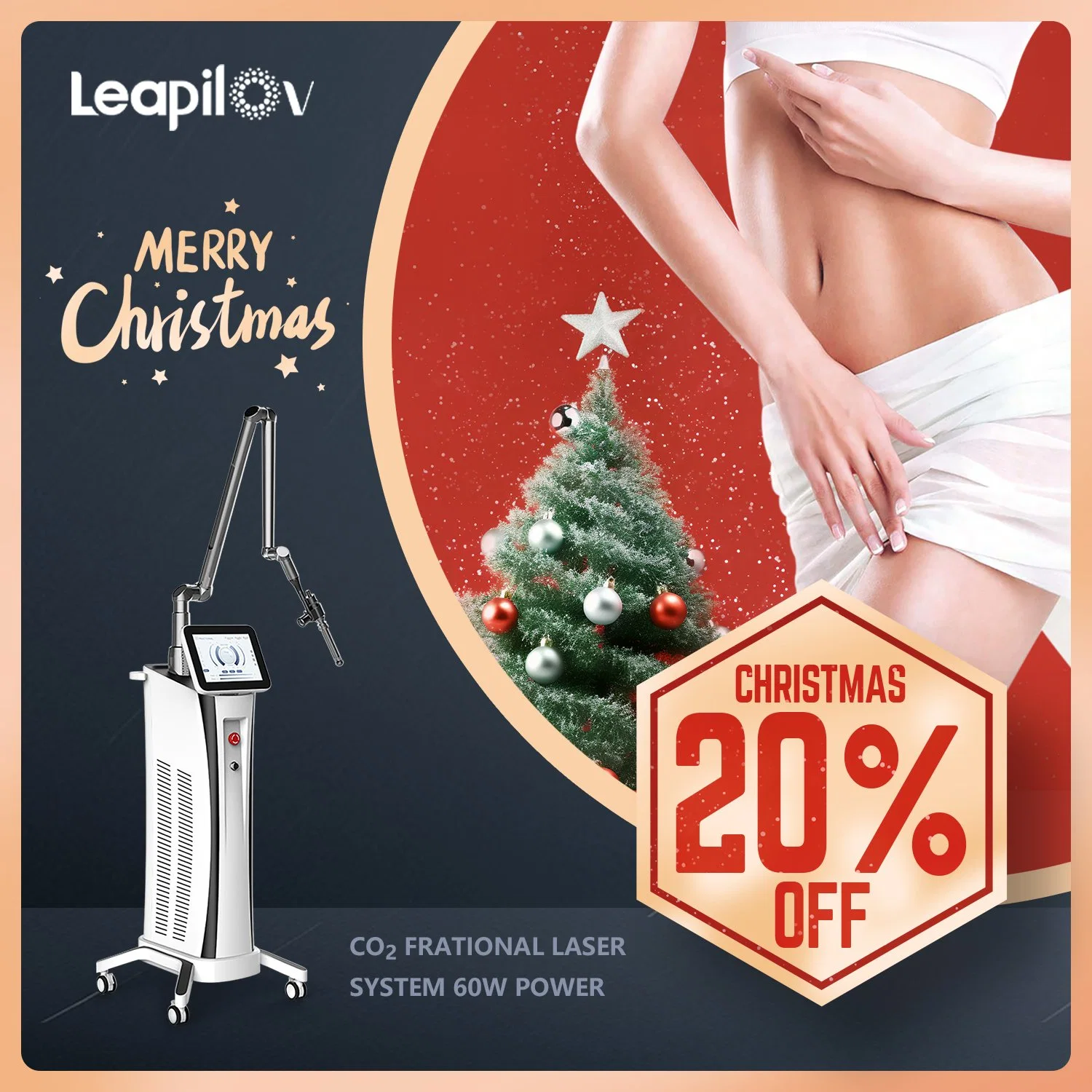 CE-Zulassung Erbium YAG Laser Vaginal Straffen Laser Fractional CO2 Laser