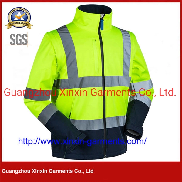 Men&prime; S Class Hi-Vis Hooded Quality Shirt Jacket Safety Workwear (W981)