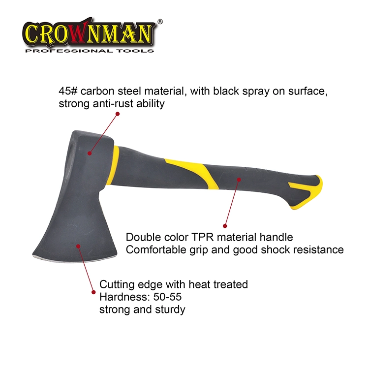 613-Type Axe, Carbon Steel Axe, Crownman Hand Tools Hatchet, 600/800/1000/1500/1800g Axe