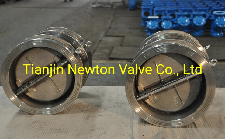 Ductile Cast Iron Dual Plates Wafer Type Check Valve Al-Br Disc 24"/DN600 DIN2576 Pn10/Pn16stainless Steel