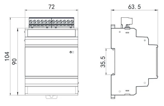 Lora 470/868/915 MHz pers monté sur rail DIN 3 Phase mesureur de puissance multifonction