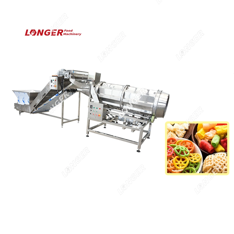 Automatic Flavoring Machine Nut Tea Chips Popcorn Flavoring Machine