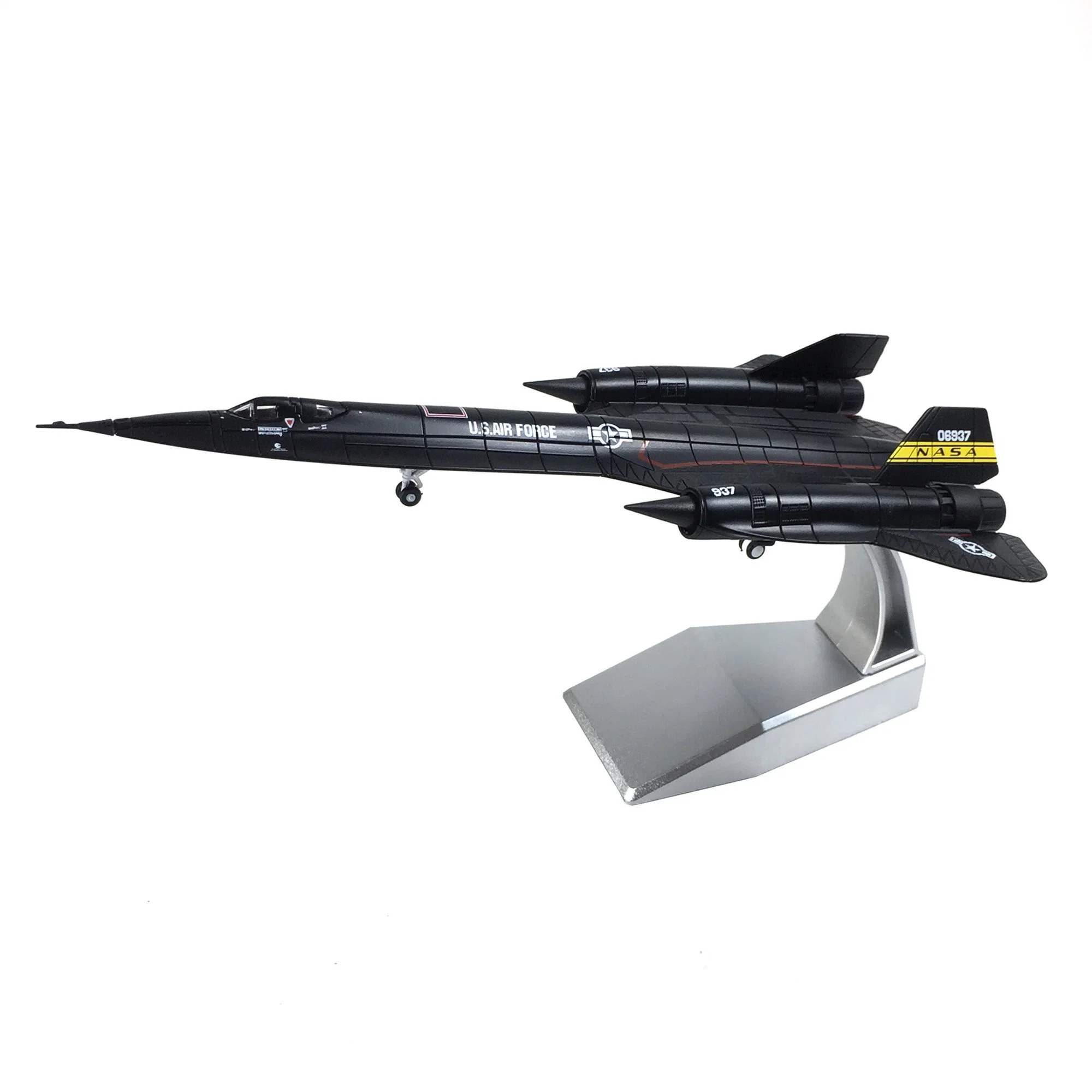 Sr-71 Blackbird Veículo (Escala 1:200) Modelo de Avião de Ataque Black Raptor em Diecast