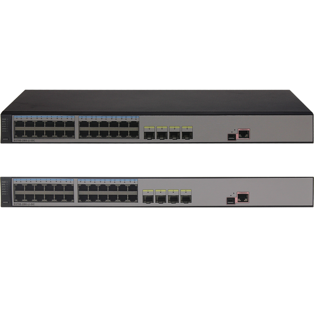 Brand New 02354234 S5700-28X-Li-DC Network Switch (24 Ethernet 10/100/1000 ports, 4 10 Gig SFP+, DC -48V) in Stock