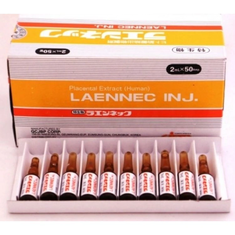 Laennec Injection 50AMP Placenta Polypeptide Injection Anti-Aging Whitens Skin Resist Melanin Melsmon for Aging-Related Health Problems