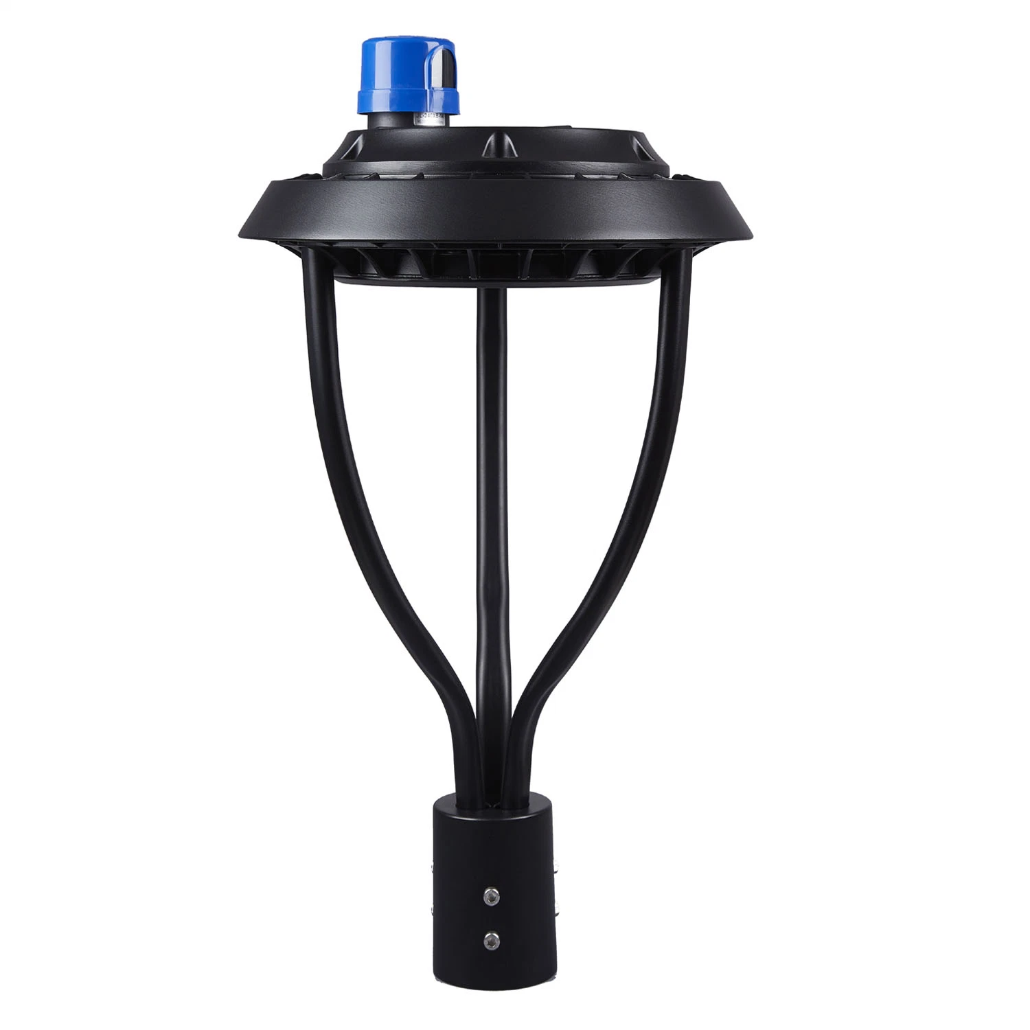 Outdoor Circular Area Pole Light 80W 12000lm 5000K Daylight IP65 Waterproof LED Post Top Light Fixture for Garden Yard Street Lighting