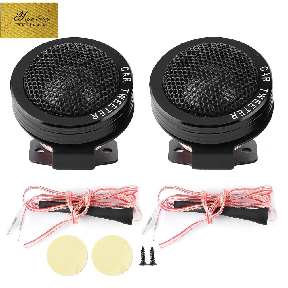 150W YH-188 de 25mm Carcasa de aluminio de la seda de alta eficiencia el film estirable Mini altavoces para el Tweeter de cúpula del sistema de audio para coche.