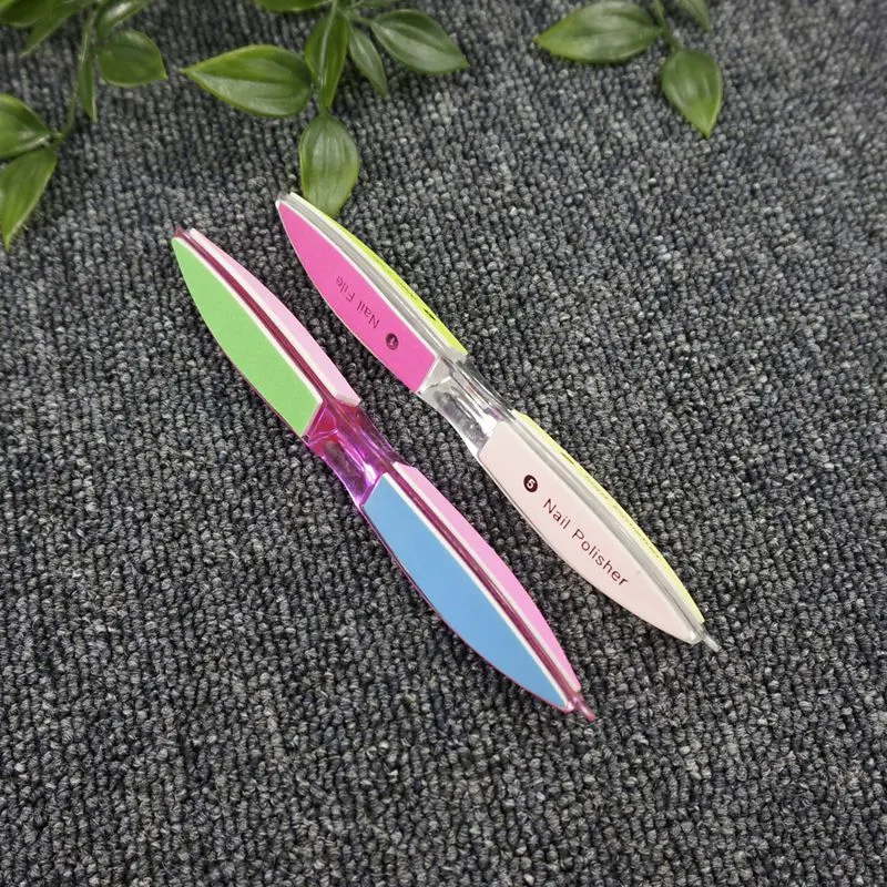 Factory 4 Sided Sunshine Nail File Plastic Nail File Polishing