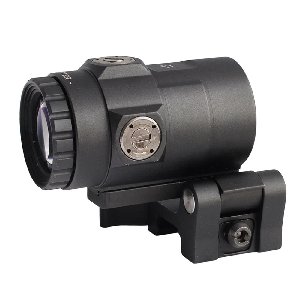 Spina Optics Tactical 3X Magnifier Scope with Switch to Side Mount for Hunting Red DOT Sight