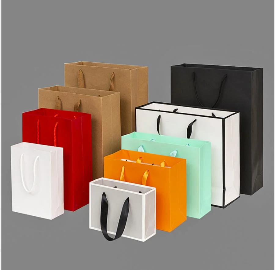 Thickened Gift Craft Paper Bag, Customized Clothing Packaging Bag, Shopping Craft Paper Tote Bag
