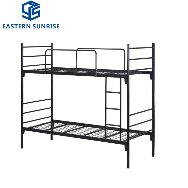 Cama doble de metal económica para dormitorio de niños en casa