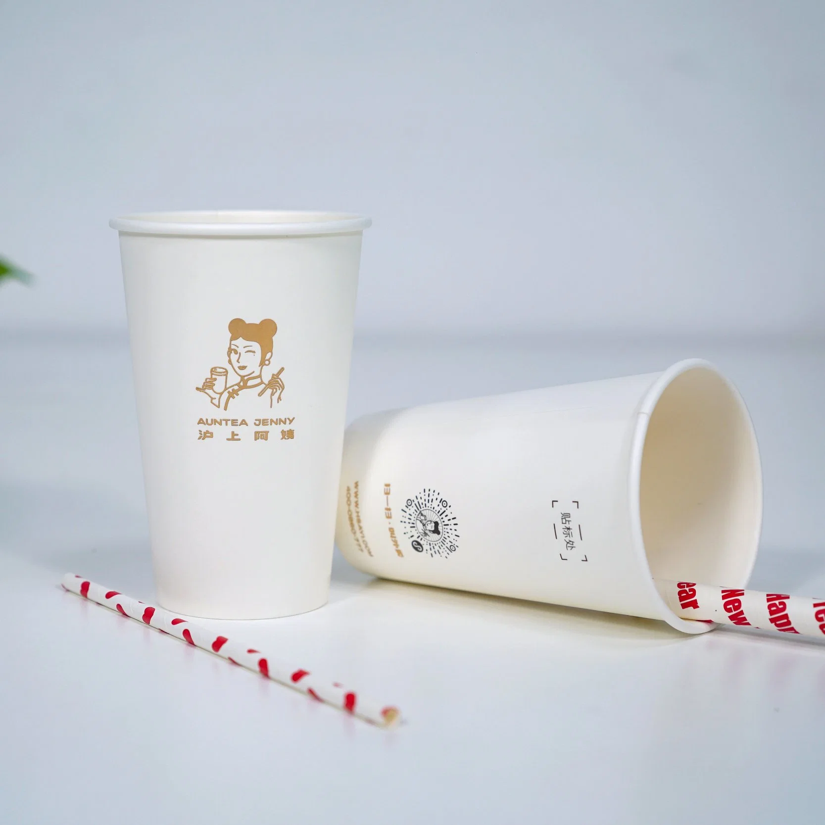 Custom Logo Eco Friendly 8oz 12oz 16oz 20oz Disposable Insulation Milk Tea Coffee Takeaway Double Wall Paper Cups for Hot Drinks