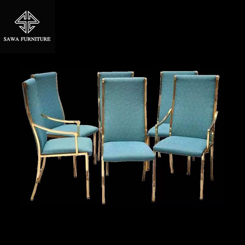UK Style Velvet Tufted Fabric Metal Dining Chair with Ring Knocker Back Furniture Factory Wholesale Upholstered Dining Chairs