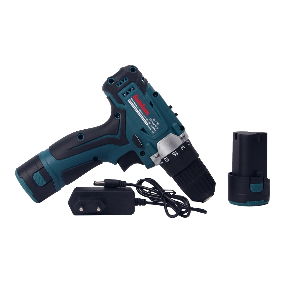 1400rpm 2-Speed Rechargeable Wireless Power Drills Portable Cordless Impact Drill Multifunction Lithium Electric Screwdriver Set