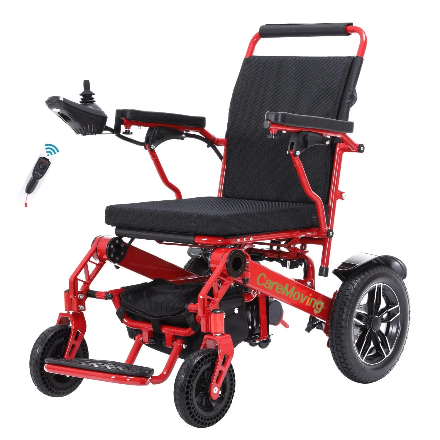 Caremoving Cm0030 Senior Handicapped Travel Lightweight Foldable Electric Wheelchair with Remote Control