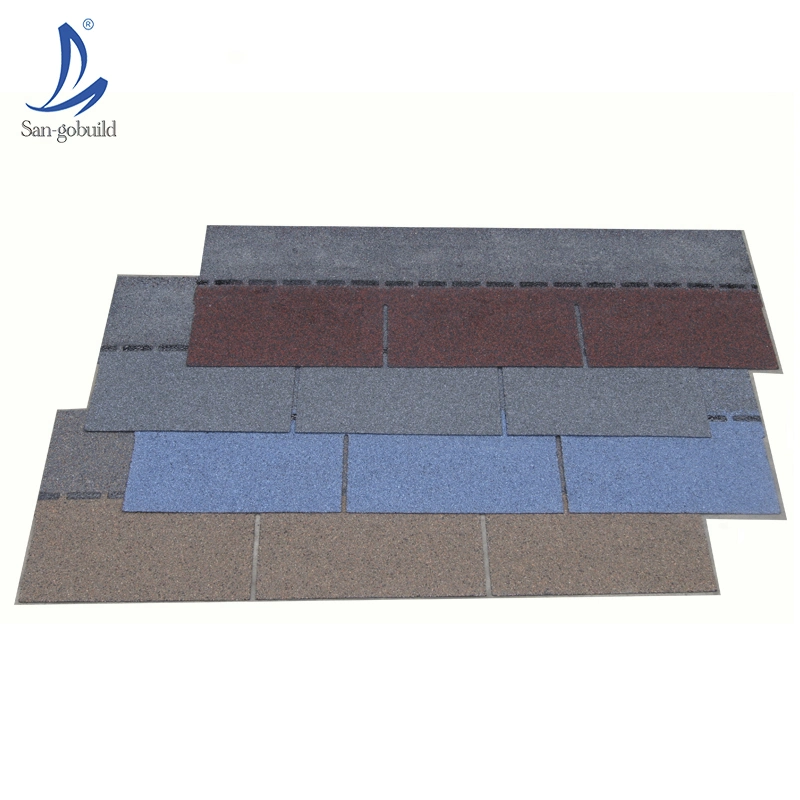 Industrial Fiberglass Modified Bitume 3-tab Asphalt Shingle baldosa para Casa