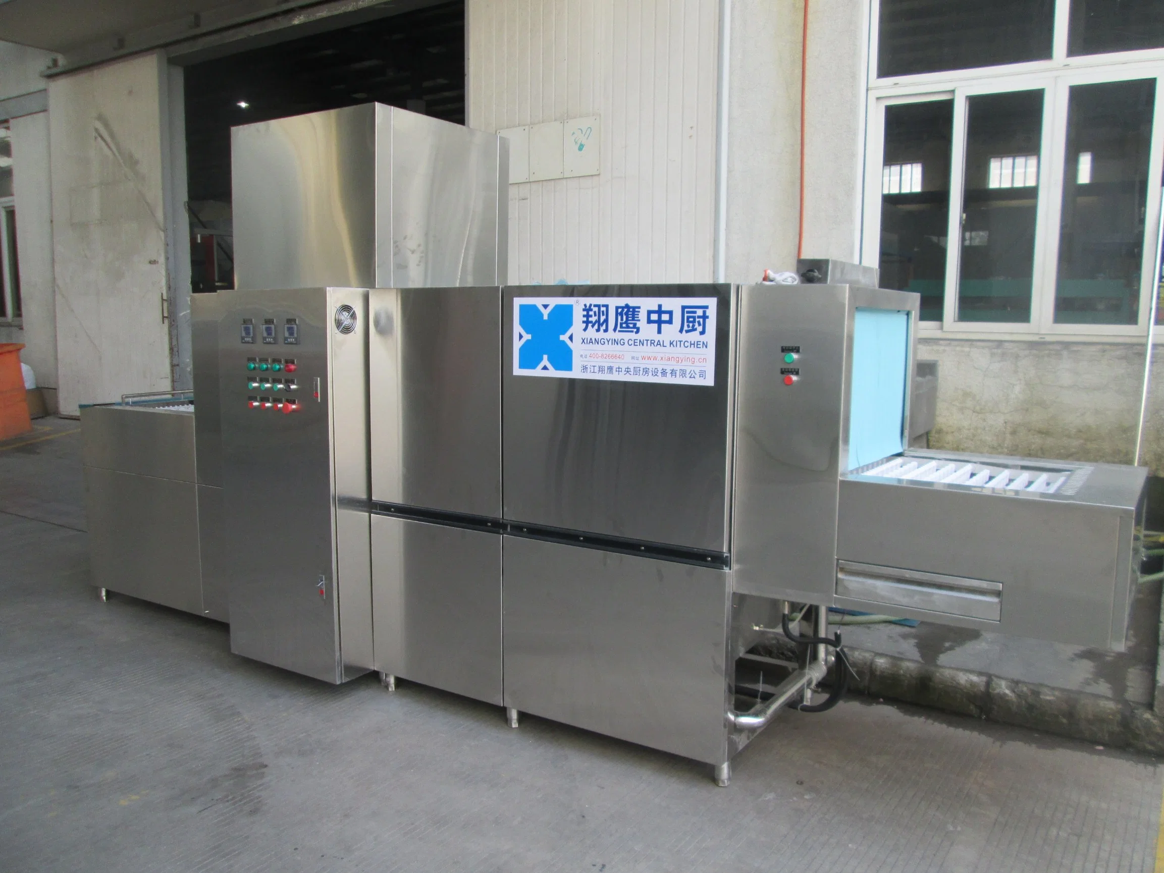 Large Commercial Automatic Conveyor Dishwasher with Dryer Stainless Steel Dish Washer for School Canteen Hotel