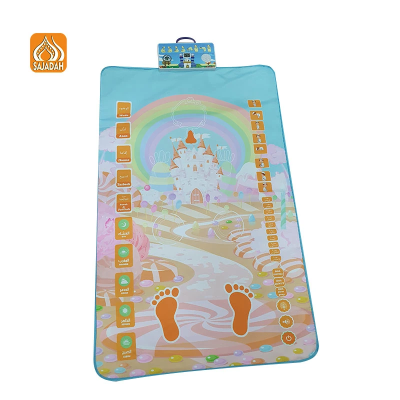 Smart Interactive islamique produit musulman enfants tapis de prière pédagogique / tapis de rig