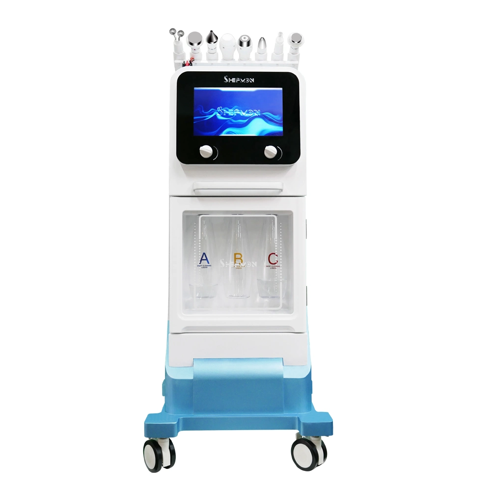 Hot Sales Beauty Multifuncional 9 1 Microdermabrasion Oxygen Facial Device with Water Despenser