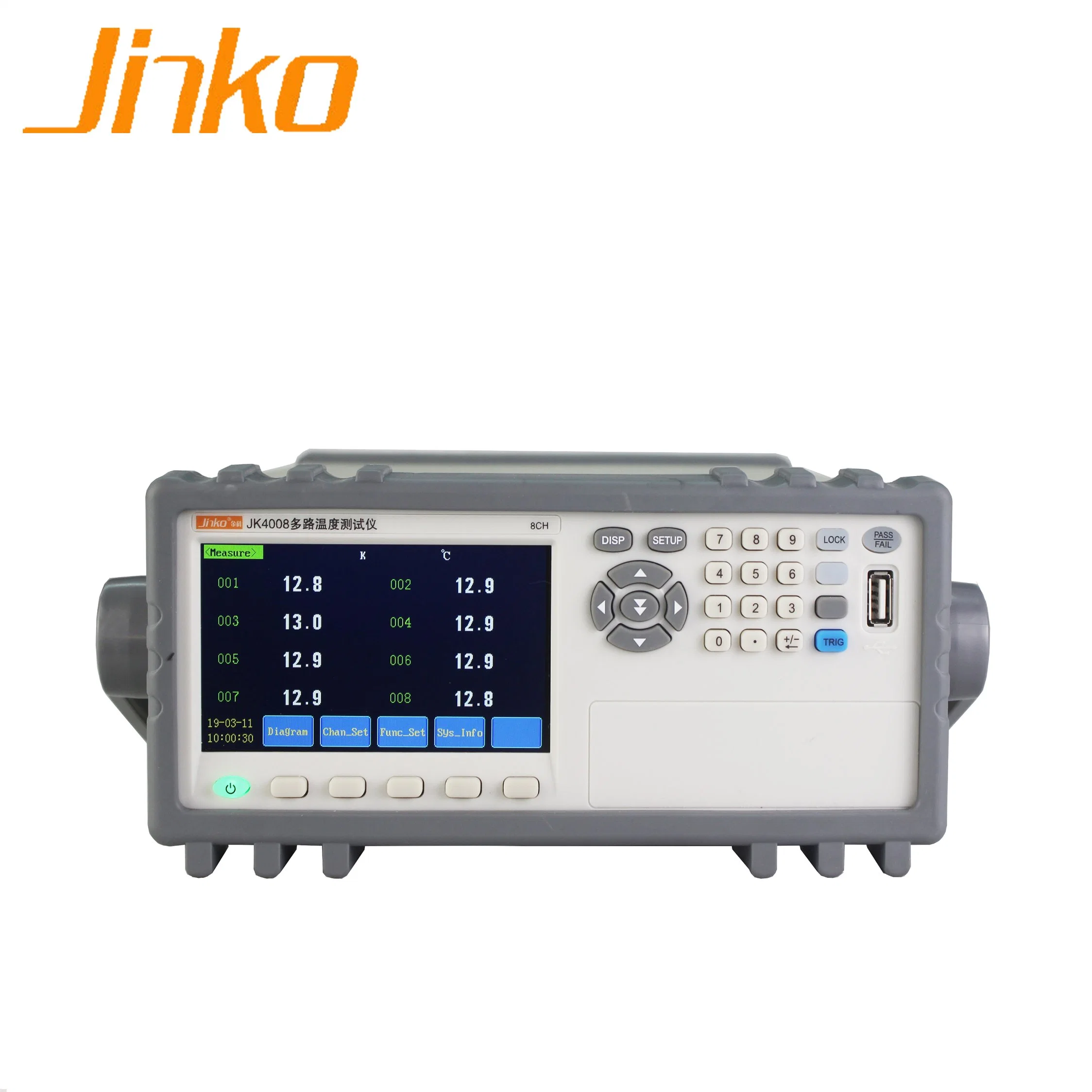 Jk4008 Multichannel Temperature Meter Temperature Data Recorder Display 8 Channels