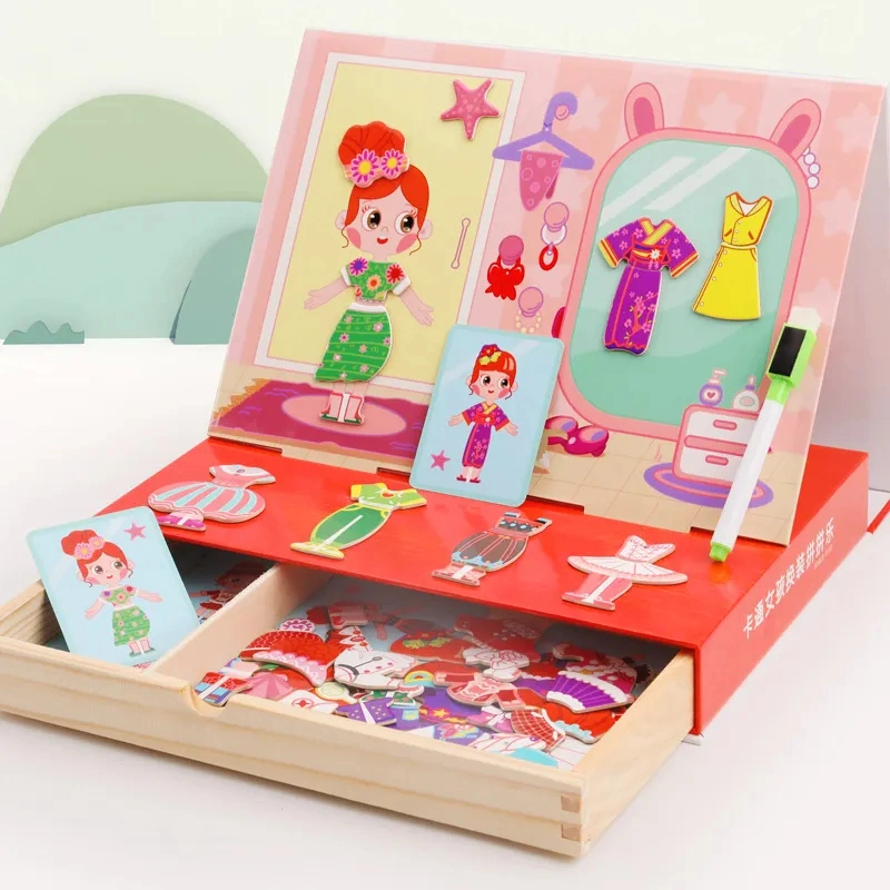 China Supplier New Brand Jigsaw Games Children Jigsaw Magnetic Puzzle Book Magnet Collage Jigsaw Puzzle Toy