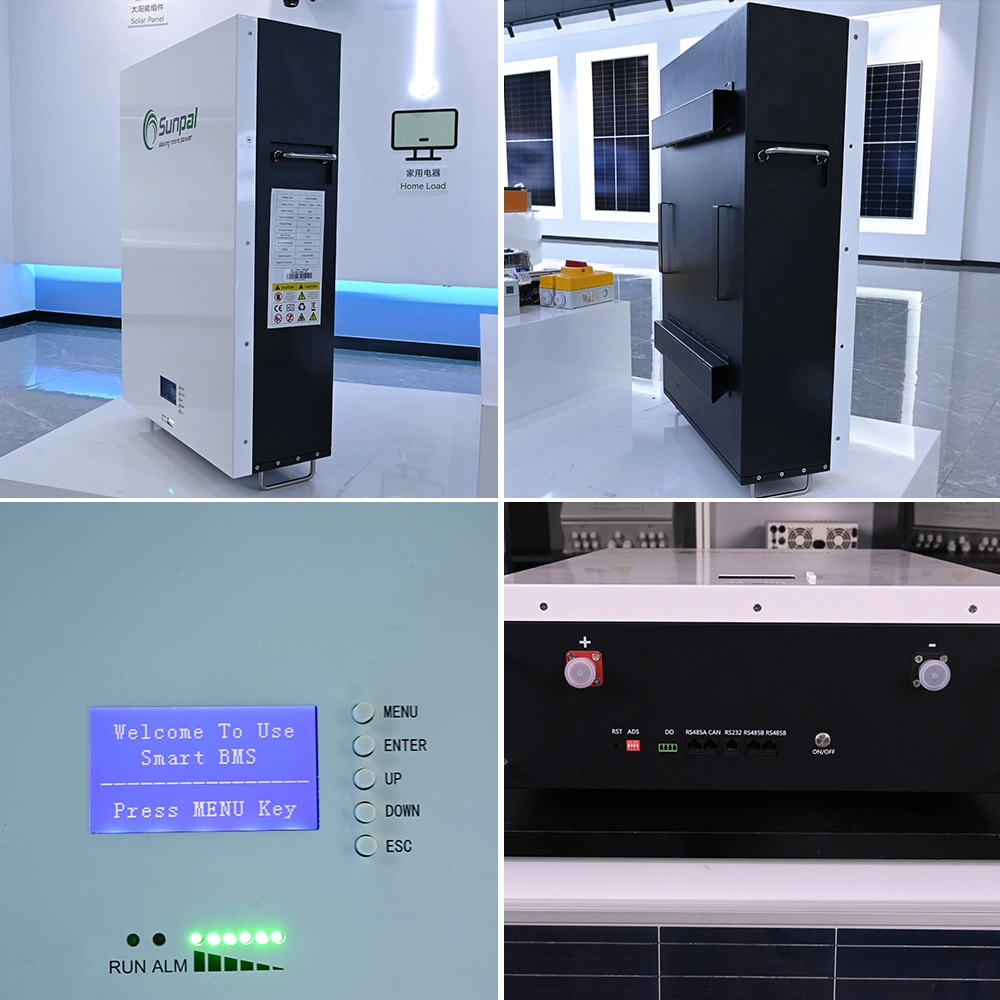 Powerwall LiFePO4 Batterien Pack 48V 100Ah 200Ah 5kwh 10kWh Home Lithium-Batterie Solarspeicher IP65 Spezifikation