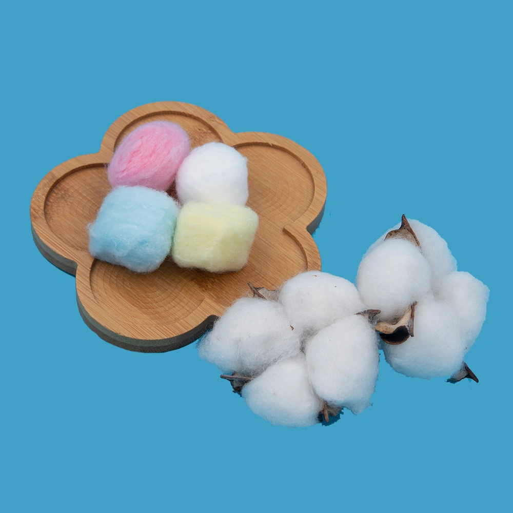 Peluches de soins personnels 100 % coton éponge en laine à usage quotidien Bille de coton absorbante cosmétique