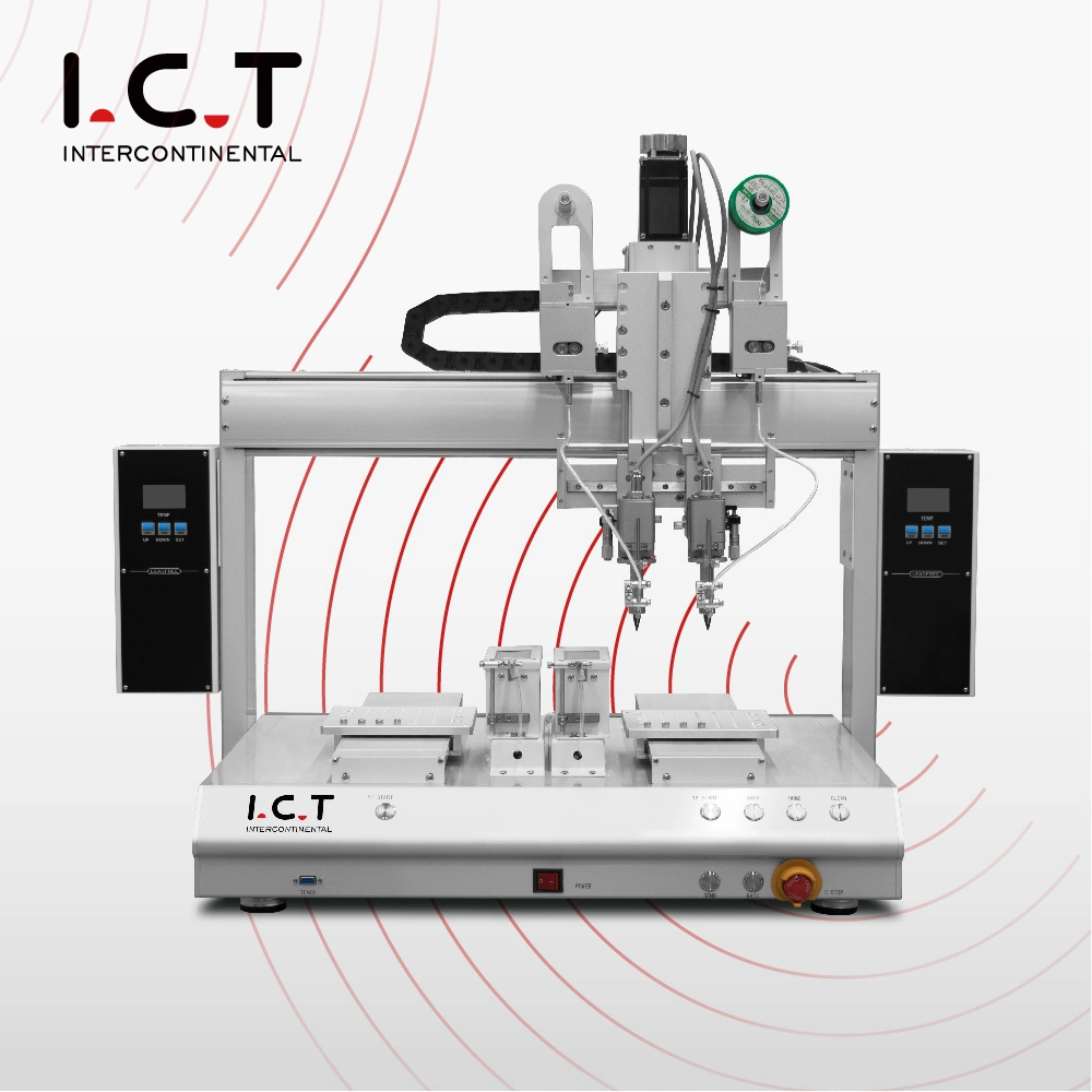 I. C. T Full Automatic Four-Axis Soldering Robot PCB Desktop Soldering Machine