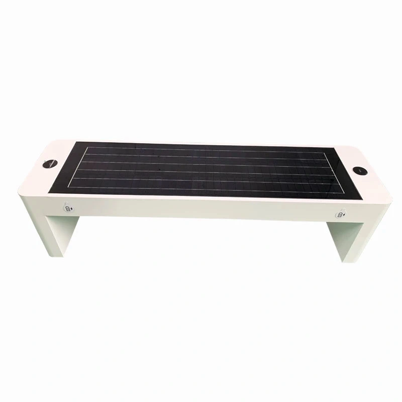 Smart Outdoor Urban Furniture Solar Power Seat with Advertising Light Box for Relax