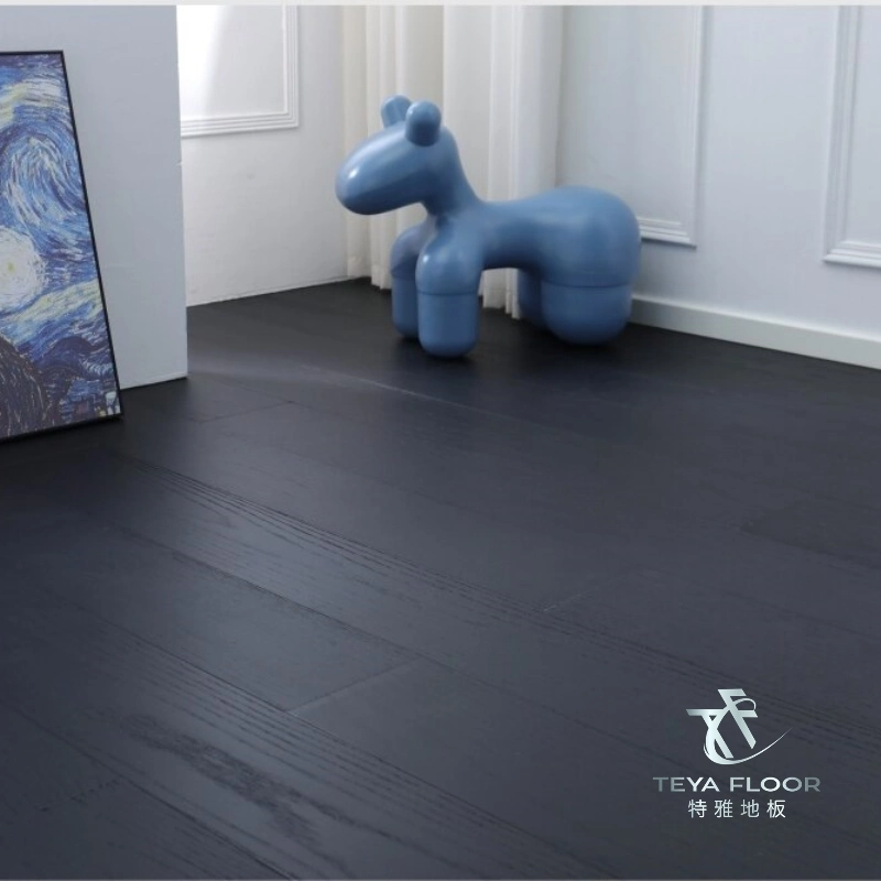 American Oak Engineered Wood Flooring, Ab Grade 3-Layer Hardwood Oak, Black Color