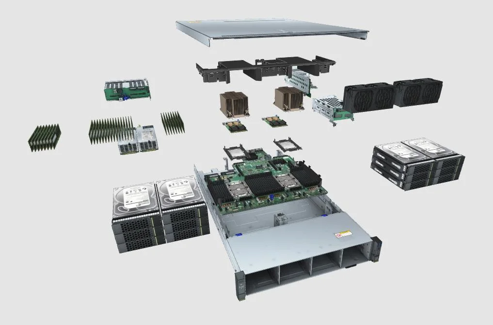 2u 2-Socket Rack Server Fusionserver 2288h V6 with Two in Tel Xeon Scalable Processors and 16 or 32 DDR4 Dimms