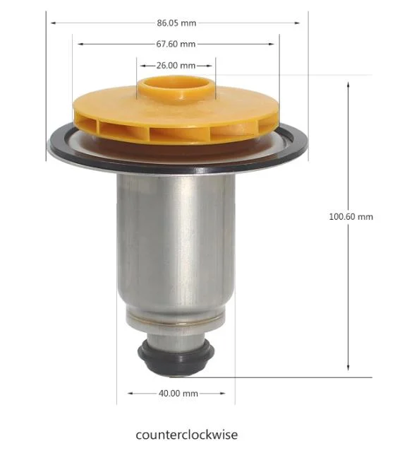 Rotor de la bomba de agua sale caldera de gas parte espacio