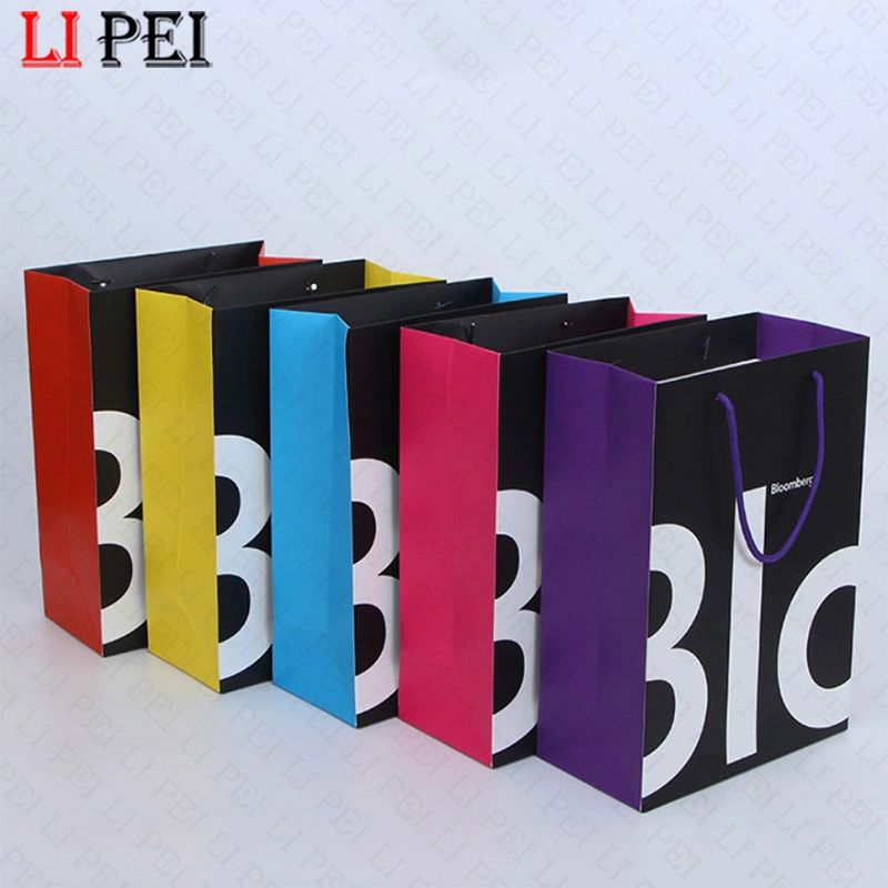 Custom Design Gift Craft Paper Packaging Biodegradable Kraft Paper Bag Shopping Plastic Bags