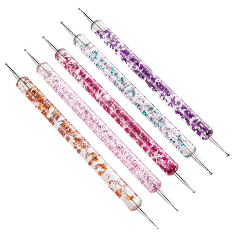 Crystal Handle Manicure Paint Dual-Ended Rhinestones Dotting Pen Tool Set