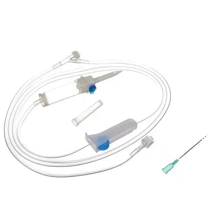 Disposable Medical Portable Sterile IV Infusion Giving Fluid Drip with Regulator