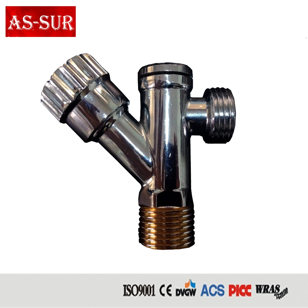 ANSI/DIN Water Tap Chrome Plated Brass Angle Valve A1302