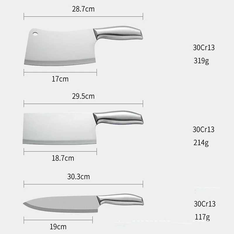 Cuchillo de cocina establece 7 Piezas acero inoxidable al carbono cuchillo de cocina con el titular de la cuchilla universal